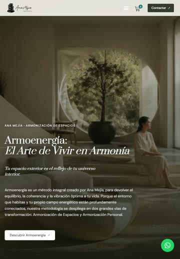 Sitio web de Armoenergía en tablet
