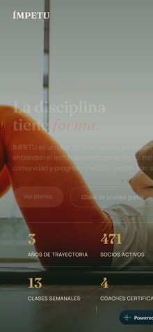 Sitio web de ÍMPETU en celular