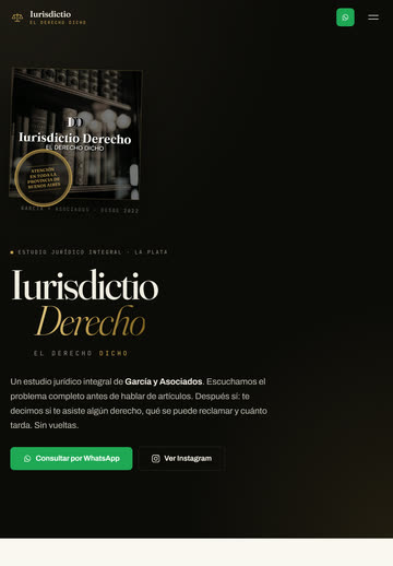Sitio web de Iurisdictio en tablet