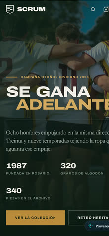 Sitio web de SCRUM en celular