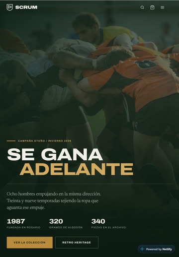 Sitio web de SCRUM en tablet