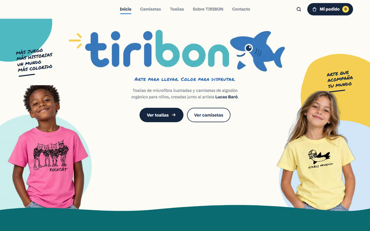 Sitio web de TIRIBON diseñado por ZEK, en escritorio